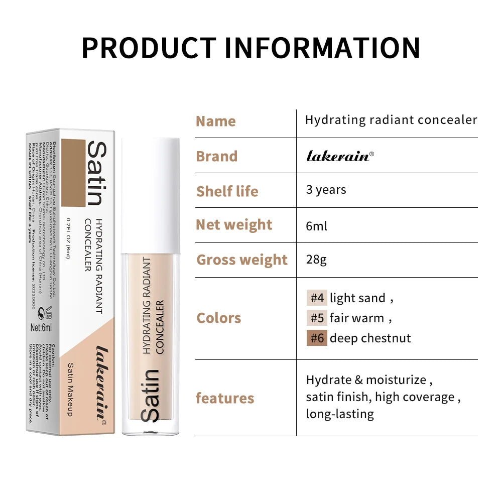 Lakerain Moisturizing Concealer – Full Coverage Cream Concealer Cream Concealer Qst