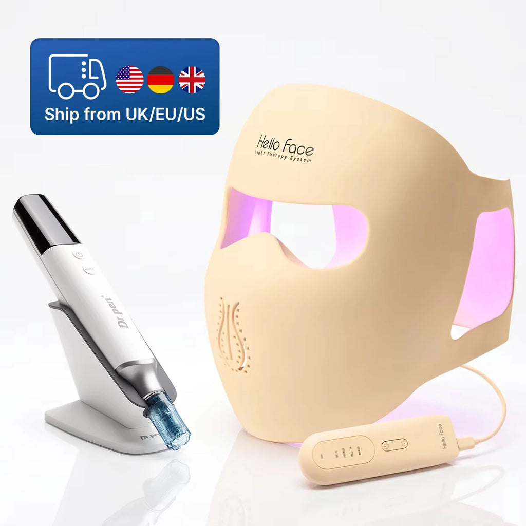 Dr.Pen M9 Microneedling Device + Hello Face M300 LED Mask Microneedling Device Kit Qst
