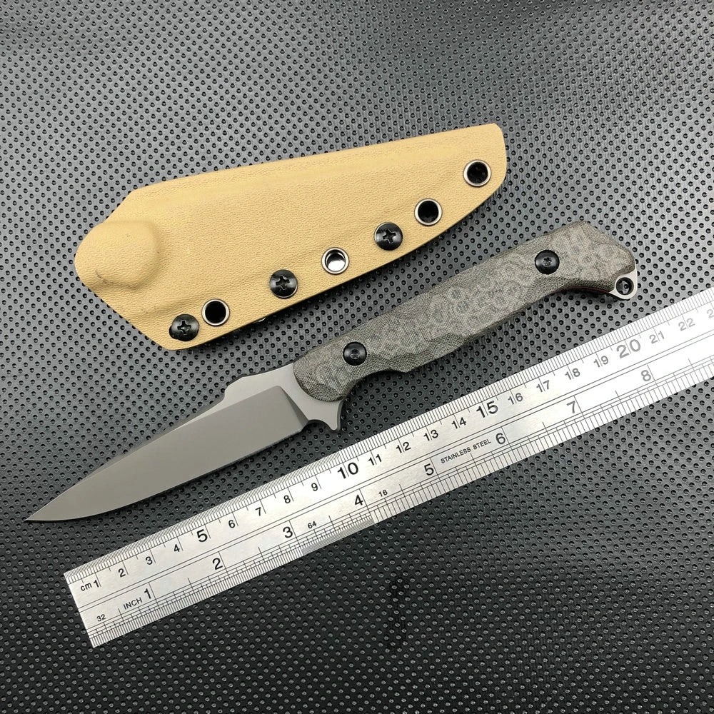 TRSKT D2 Fixed Blade Hunting Knife – Flax/G10 Handle, Kydex Sheath Fixed Blade Knife Qst 5 China Mainland