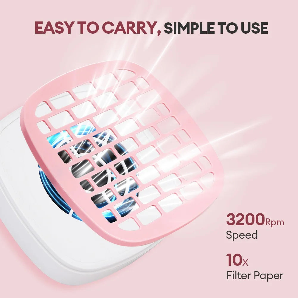 USB Mini Nail Dust Collector 3200RPM Portable Vacuum Fan Nail Dust Collector Qst