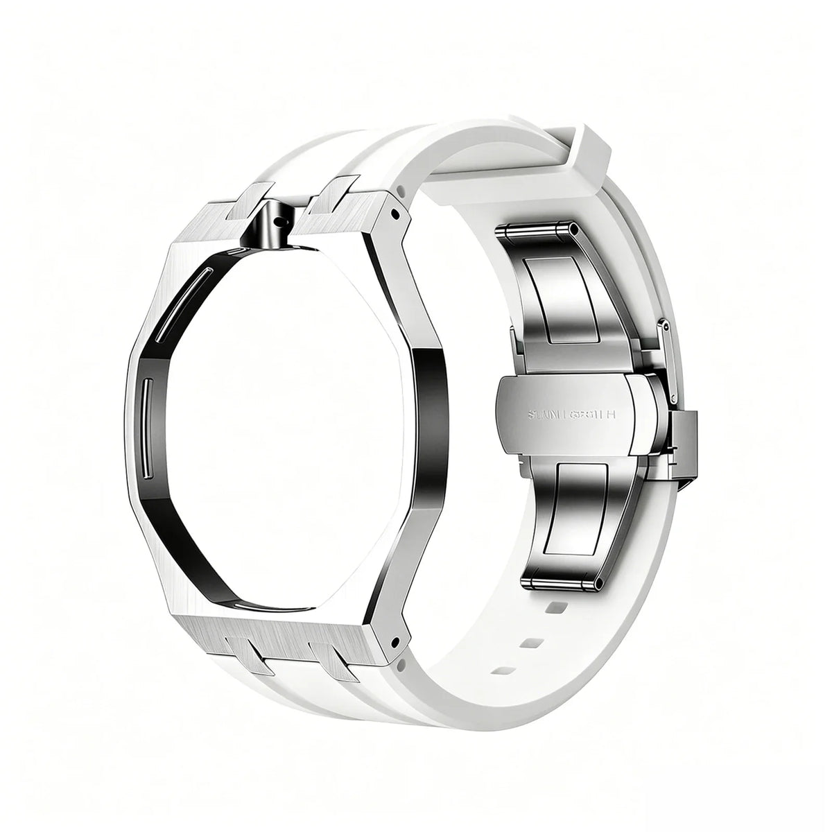 Swatch x Royal Pop Silicone Sport Band | Quick Release Strap Watch Replacement Band Qme Silver White 12
