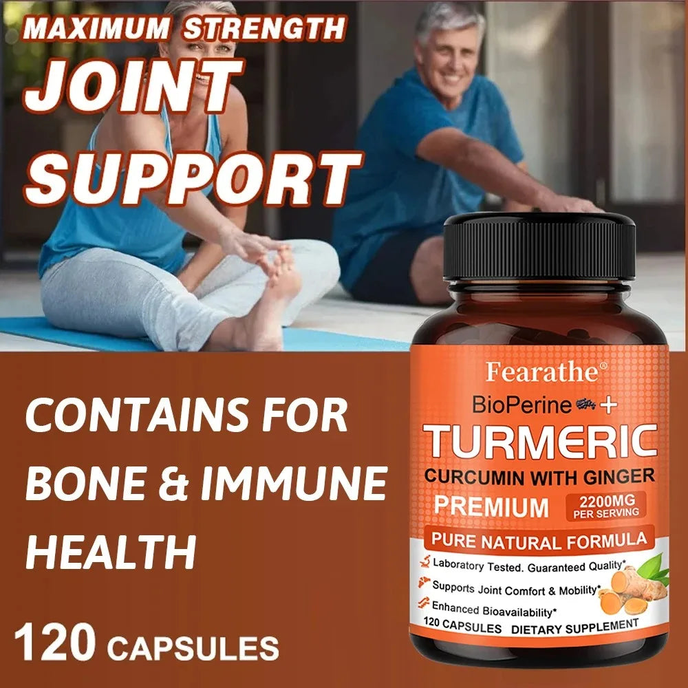 Turmeric Ginger Supplement BioPerine 2000mg – Vegan, Non-GMO Herbal Supplement Qst