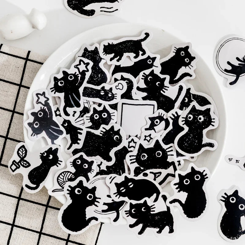 Cute Cat Box-Packed Stickers – DIY Journal & Craft Kit Decorative Sticker Set Qme