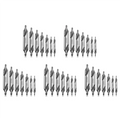 60-Degree HSS Center Drill Bits Set – Lathe Countersink Tool Center Drill Bit Set Qme Silver