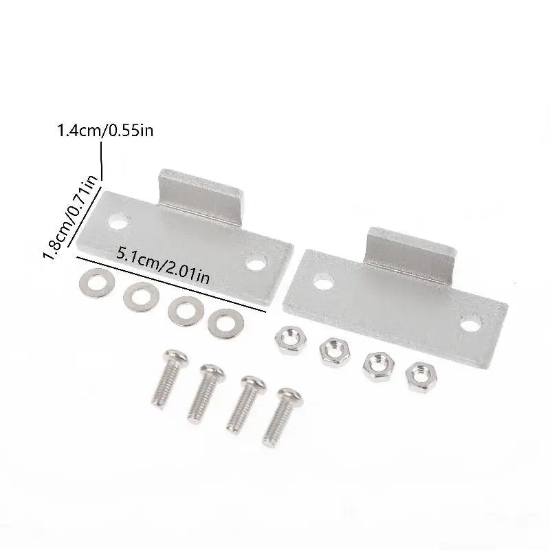 Turntable Dust Cover Hinge Repair Kit – Brackets, Screws & Nuts Turntable Repair Kit Qme 1Set