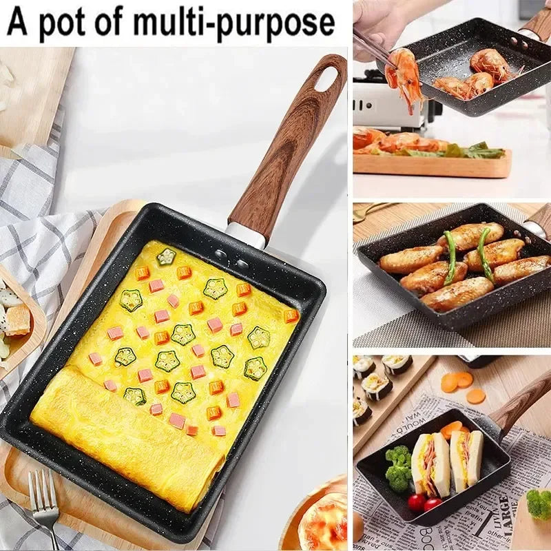 Tamagoyaki Nonstick Rectangle Egg Pan | Japanese Omelette Skillet Omelette Skillet Pan Qme