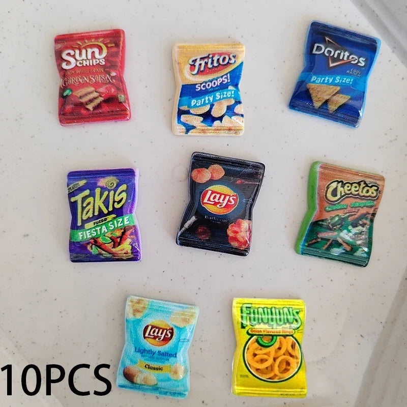 Miniature Potato Chips Dollhouse Snack Decorations – Resin Dollhouse Miniature Prop Qme