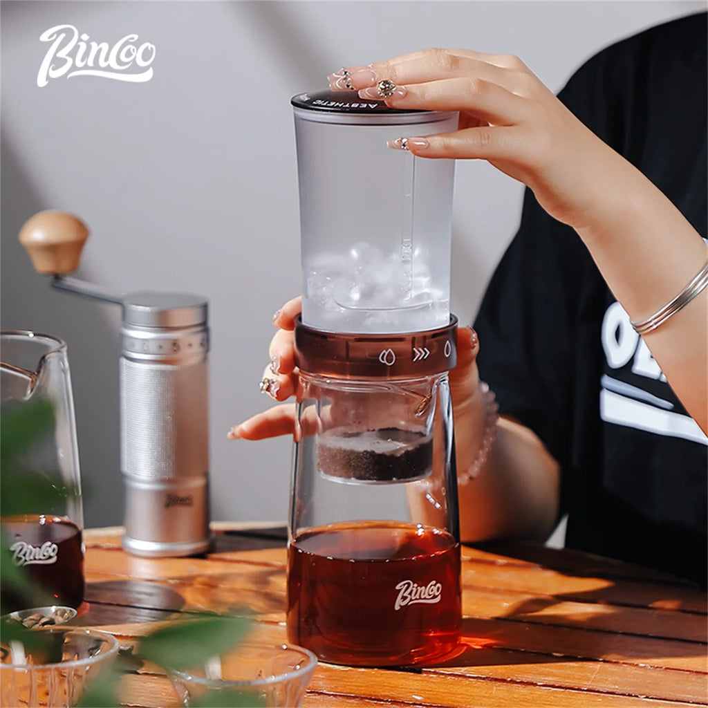 Bincoo Glass Cold Brew Tower – Ice Drip Coffee Maker 0.45L Cold Brew Tower Qst