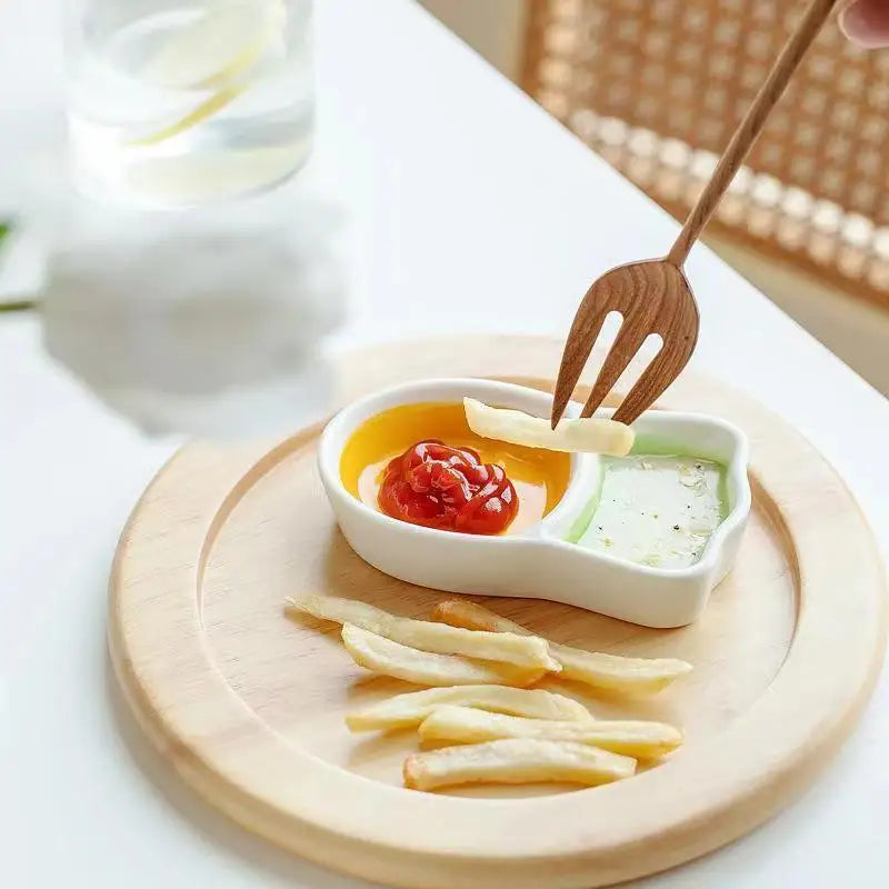 Carrot Shape Ceramic Sauce Dish – Mini Condiment Plate Ceramic Sauce Dish Qst