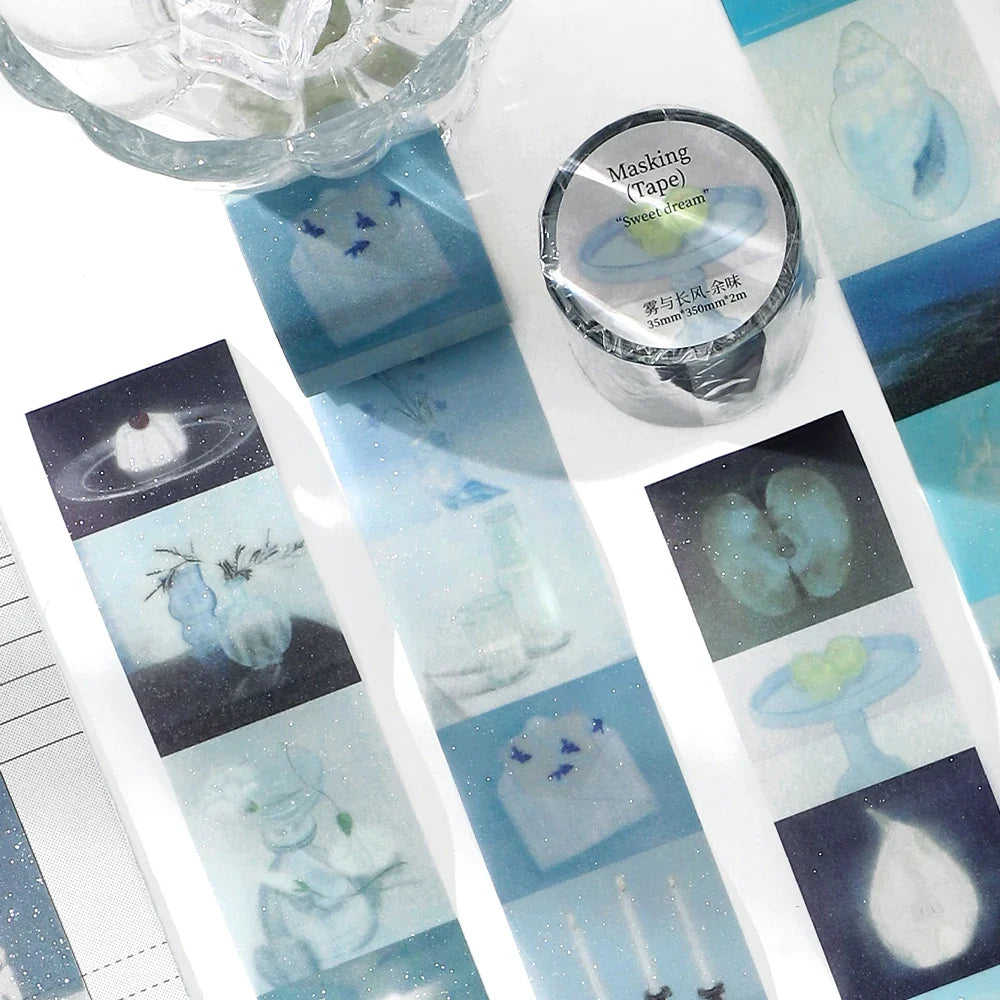 Scenic PET Decorative Tape 35mm×2m | Journal & Scrapbook Decorative Craft Tape Qme