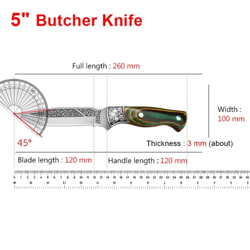 InLeung Hand Forged Stainless Steel Boning Kitchen Knife Boning Kitchen Knife Qst
