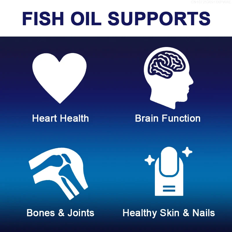 Alxfresh Wild Caught Omega-3 Fish Oil 3600mg – EPA DHA Non-GMO Omega-3 Supplement Qst