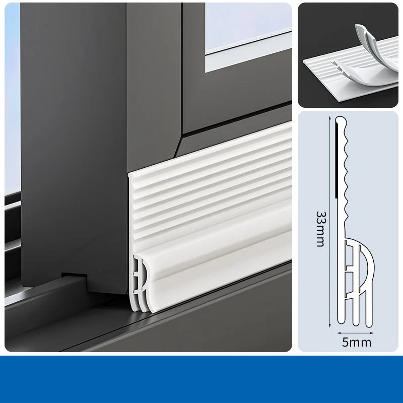 TPE Self-Adhesive Window & Door Seal Strip – 2M/4M Window Door Weatherstrip Qme