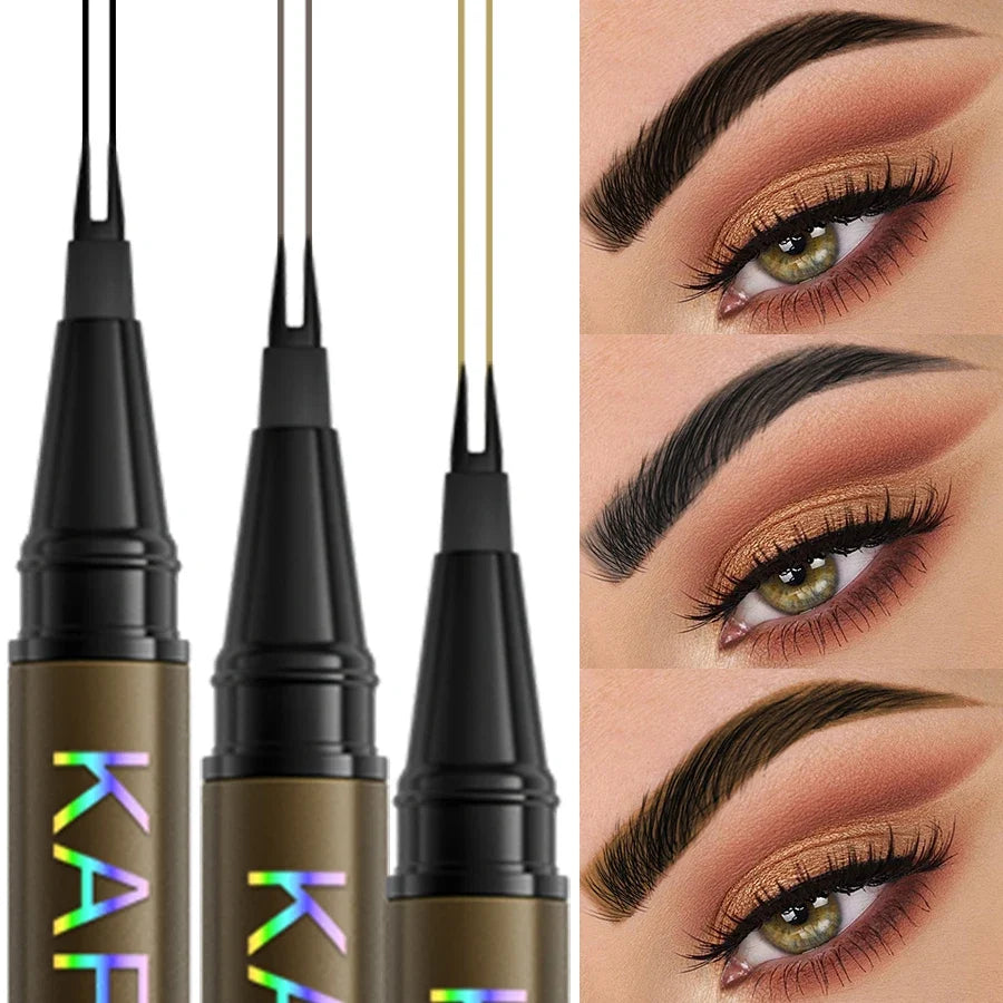 Qme Microblading Eyebrow Pen – 8 Colors, Waterproof Fork Tip Eyebrow Makeup Pen Qme