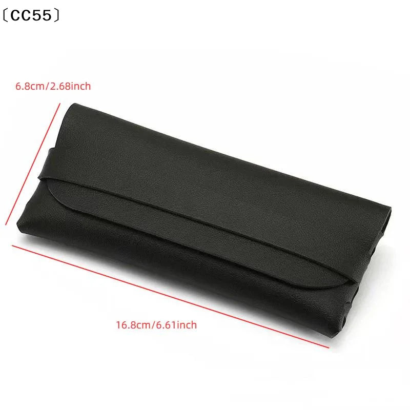 PU Leather Soft Glasses Case – Unisex Eyewear Travel Bag Eyeglass Case Qst