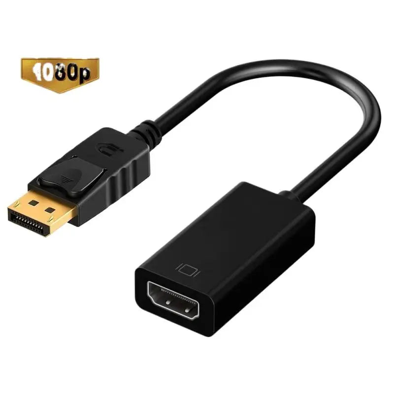 4K DisplayPort to HDMI Adapter Cable – PC, HDTV & Projector Video Cable Adapter Qme