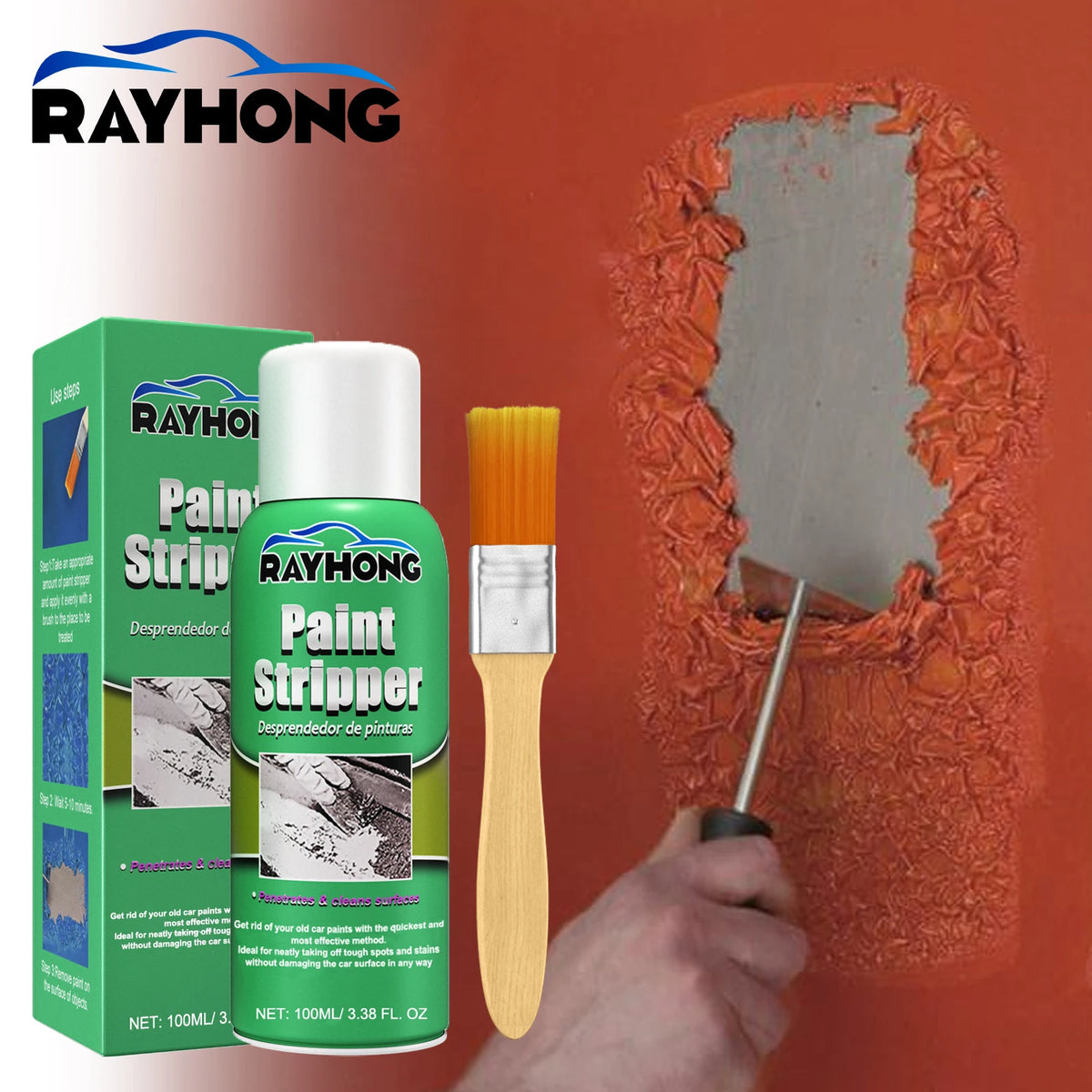 Rayhong Paint Stripper Kit – Car Wheel Hub & Metal Surfaces Automotive Paint Stripper Qst