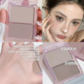 2-in-1 Contour & Highlight Palette – Matte & Glow | Qme Contour Highlight Palette Qme 04 Grey brown color