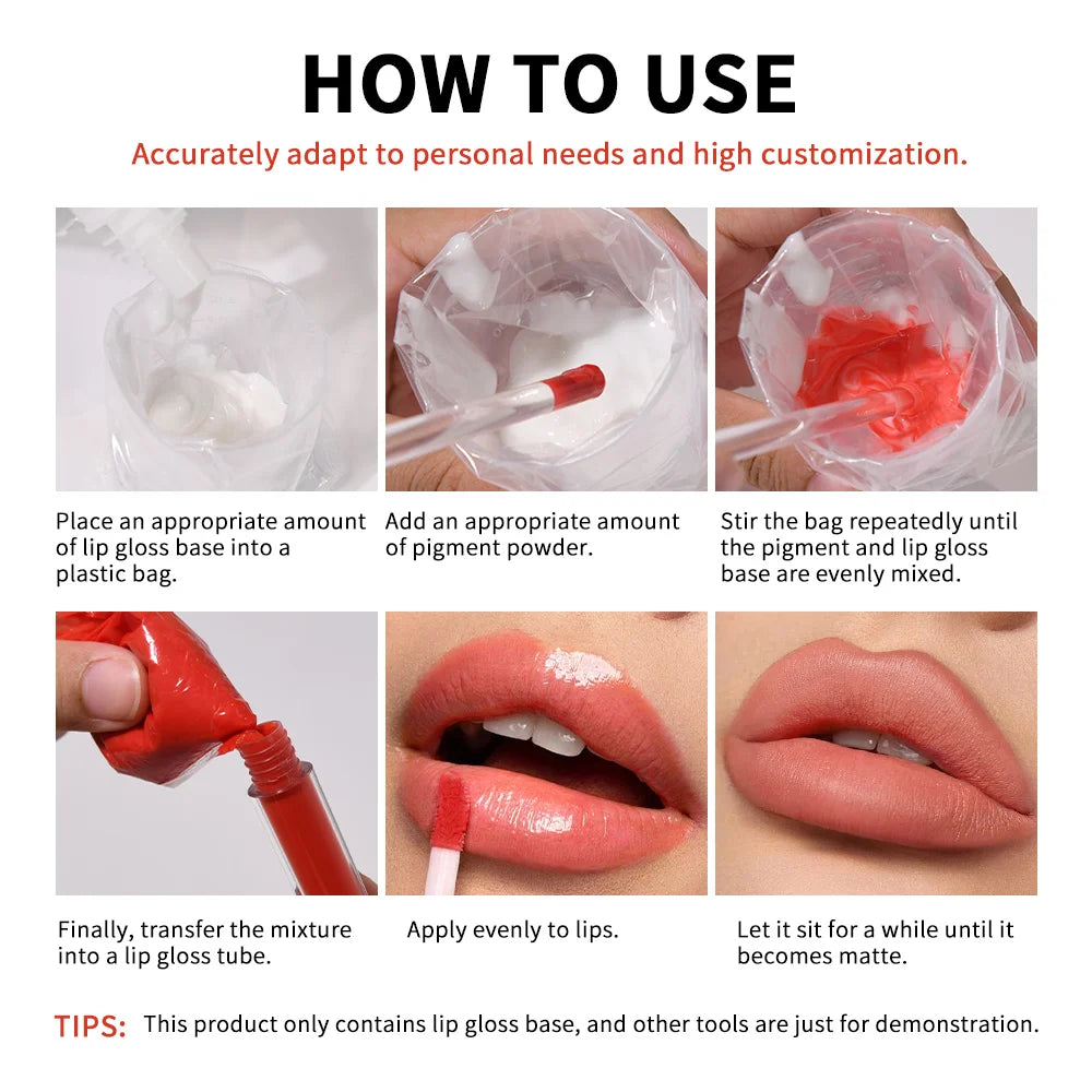 DIY Matte & Transparent Lip Gloss Base Oil – Moisturizing Lip Gloss Base Qst