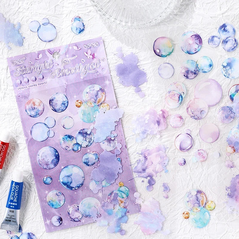 Kawaii Bubble Stickers – Scrapbooking & Junk Journal Supplies Decorative Craft Stickers Qme