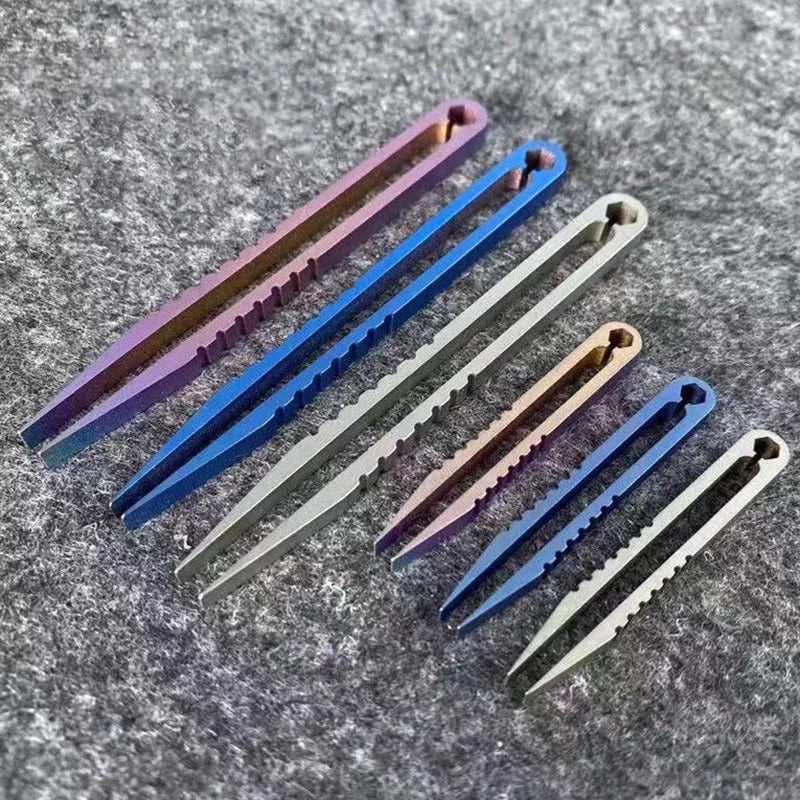 Titanium TC4 EDC Tweezers Clip – Multipurpose Pick-Up Tool EDC Titanium Tweezers Qme