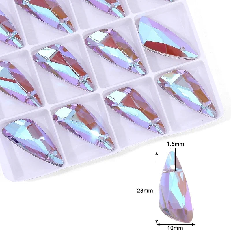Crystal Rhinestone Pendants – Multi-Shape Jewelry Making Charms Crystal Jewelry Charms Qme 6-12pcs