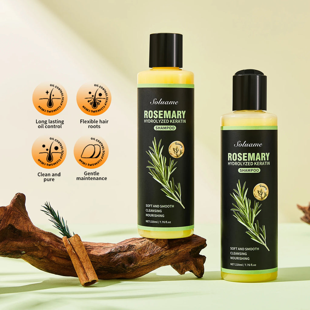 Rosemary Shampoo with Hydrolyzed Keratin – Smooth Frizzy Hair Keratin Shampoo Qst
