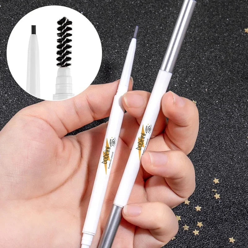 Waterproof Dual-Ended Eyebrow Pencil & Brush – 6 Colors Eyebrow Pencil Qme