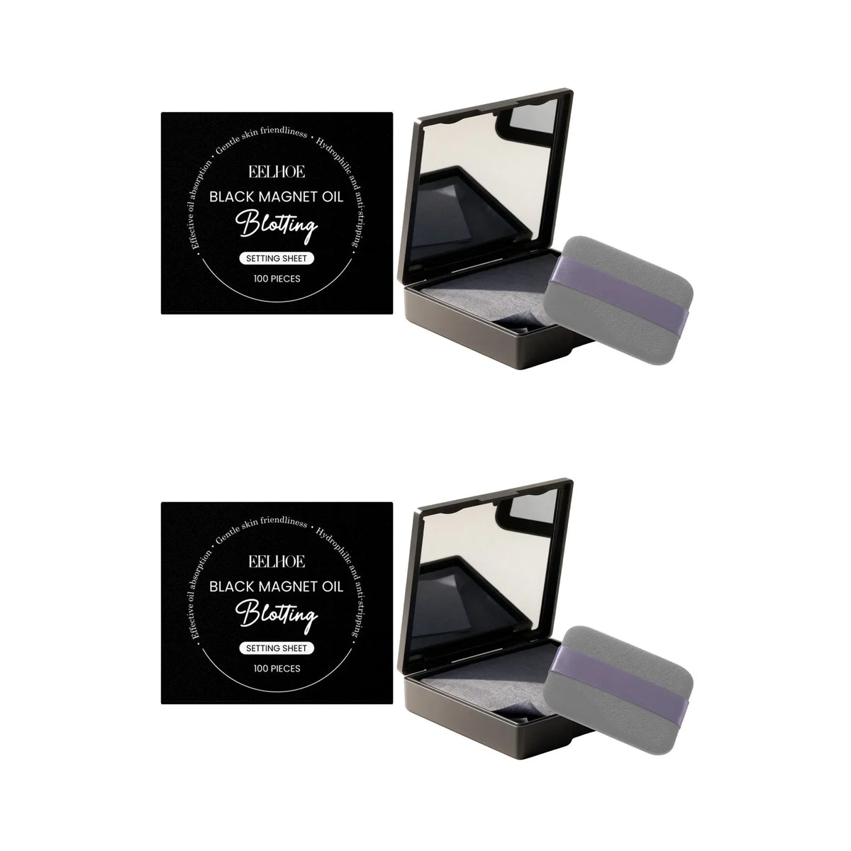 Oil Blotting Papers with Mirror – Shine Control | Qme Oil Blotting Papers Qme 2 Sets