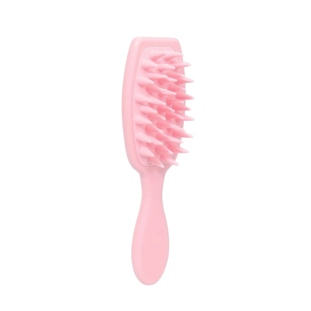 Long Handle Silicone Scalp Massage Brush – Anti-Knotting Scalp Massage Brush Qme Pink