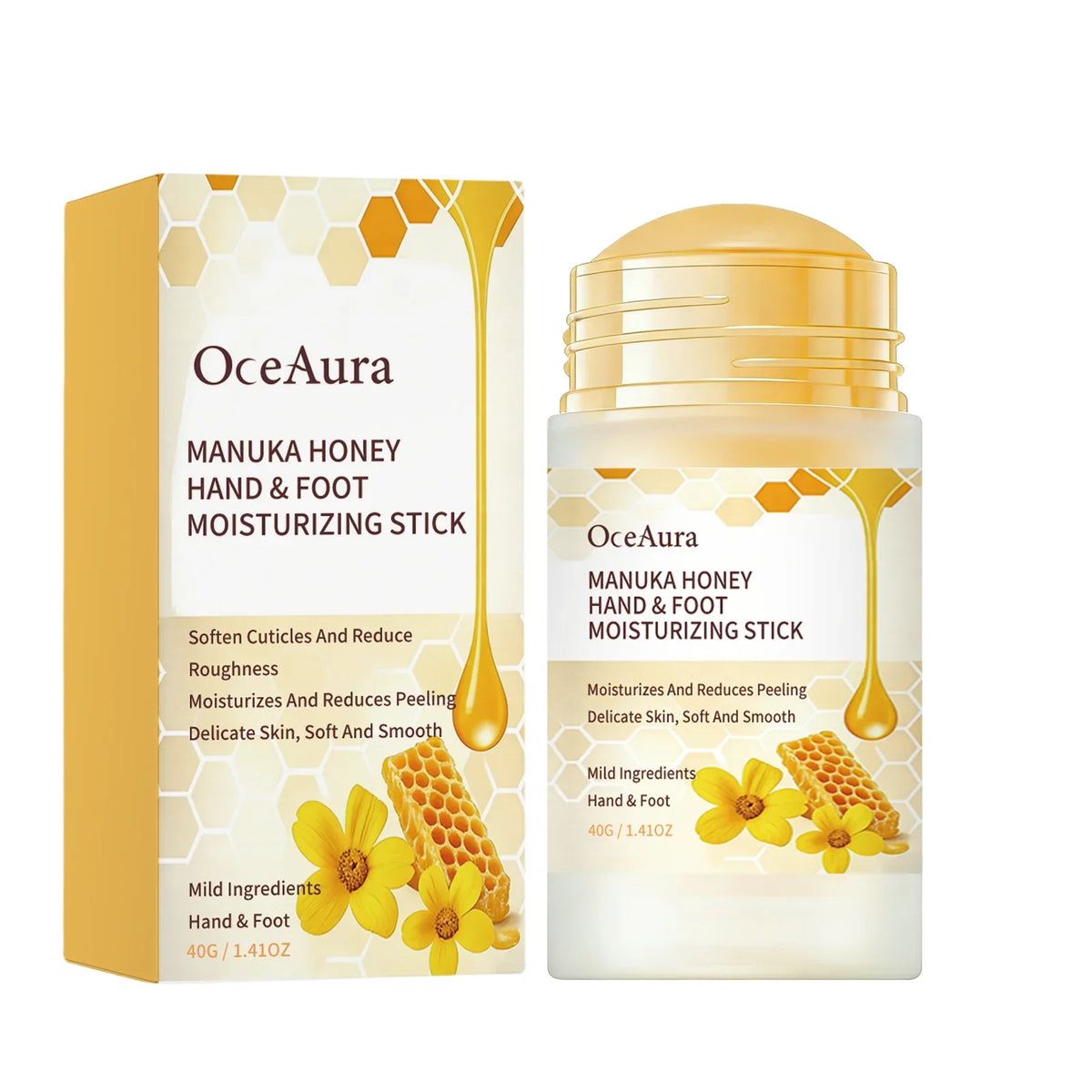 Oceaura Manuka Honey Moisturizing Stick – Hands, Feet & Skin Body Moisturizer Stick Qme 40g
