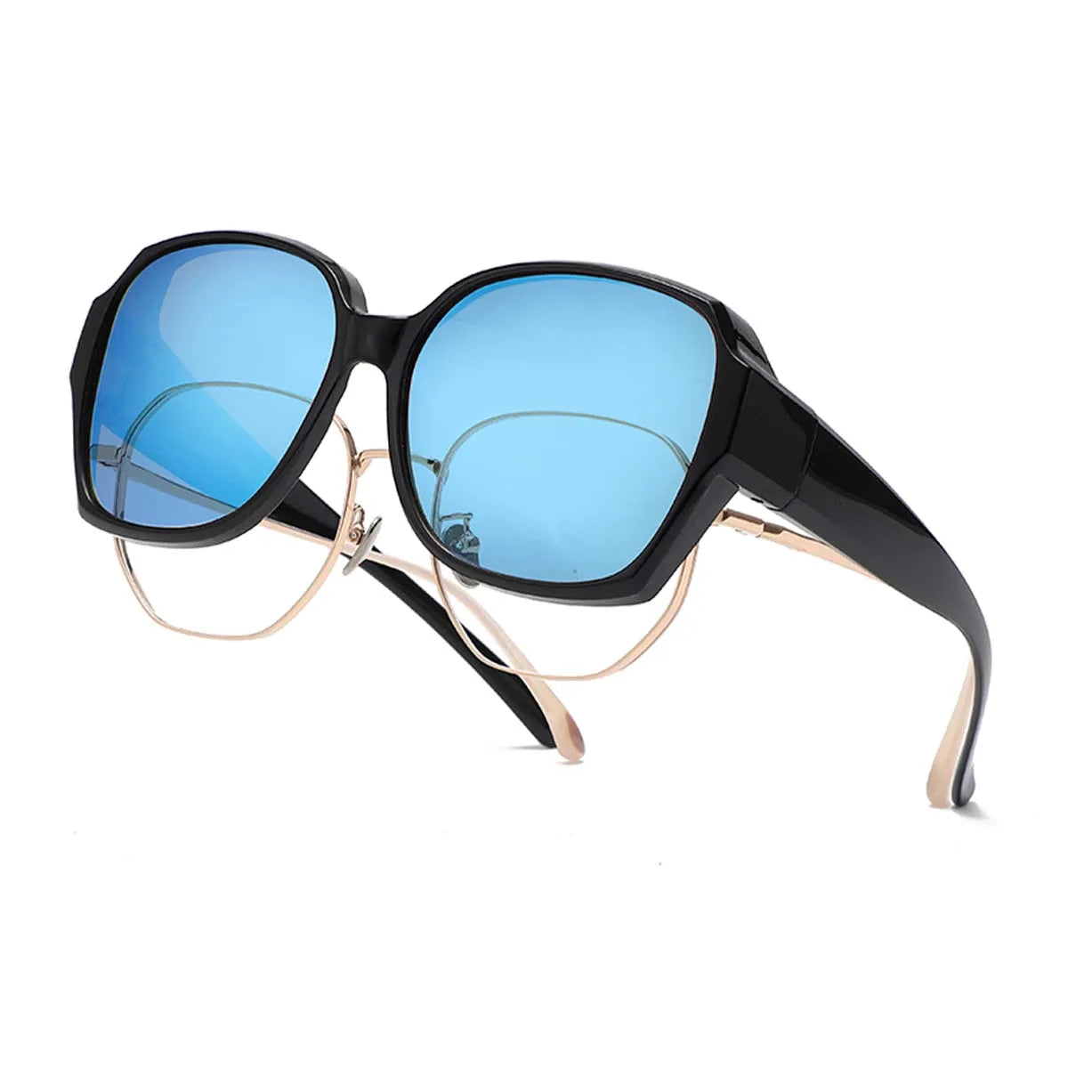 VOPHA Fit Over Sunglasses UV400 Square Wrap-Around Unisex Fit Over Sunglasses Qst