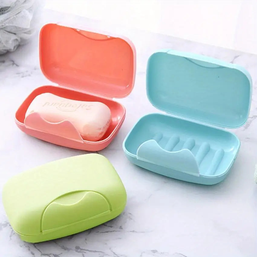 Portable Travel Soap Dispenser with Lid – PP Soft Series Soap Dispenser Qme Blue