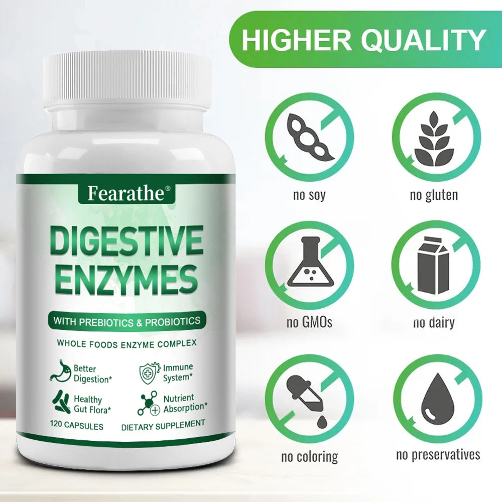 Prebiotics Probiotics & Digestive Enzymes Capsules | Gut Health Probiotic Supplement Qst