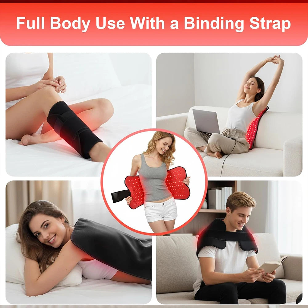 210 LED Red & Infrared Light Therapy Pad 660nm 850nm Wearable Light Therapy Pad Qst