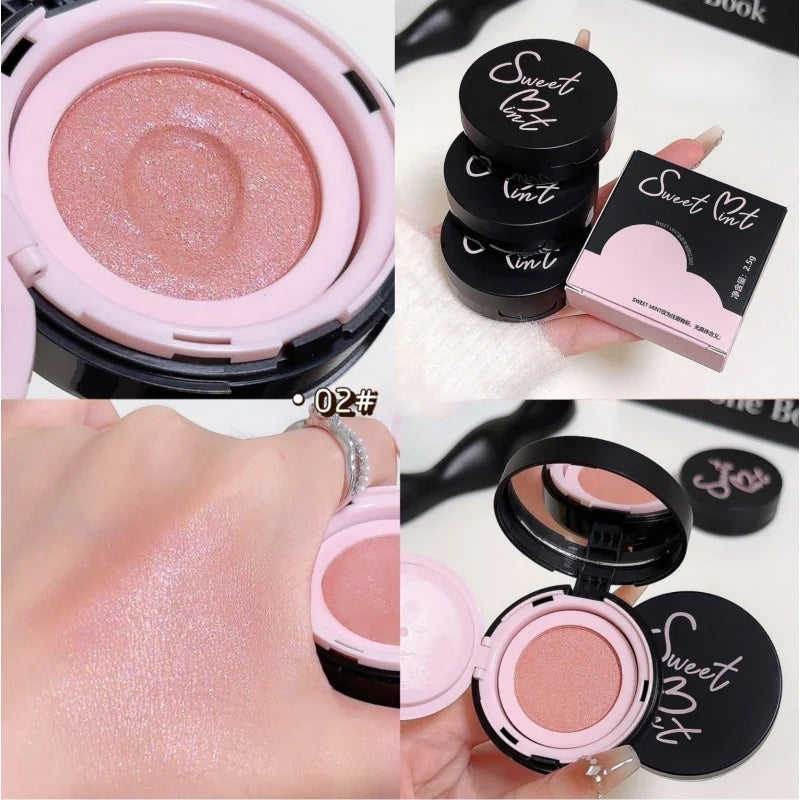 3-Piece Pearl Powder Blush & Eyeshadow Set – All Skin Tones Multi-Purpose Blush Set Qst