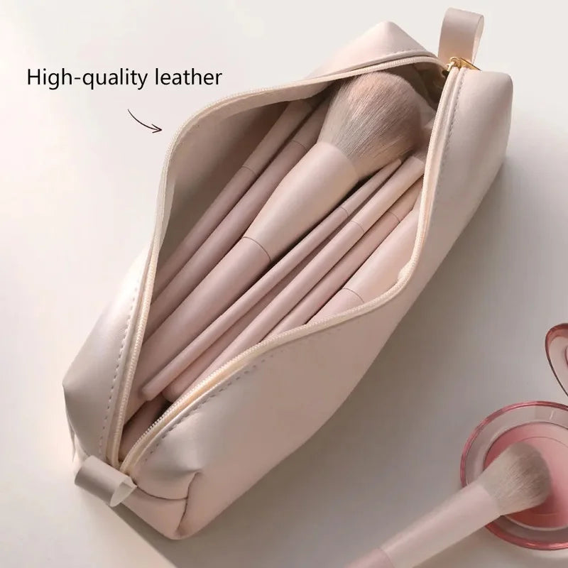 13-Piece Eco-Friendly Beginner Makeup Brush Set – Pink Makeup Brush Set Qme