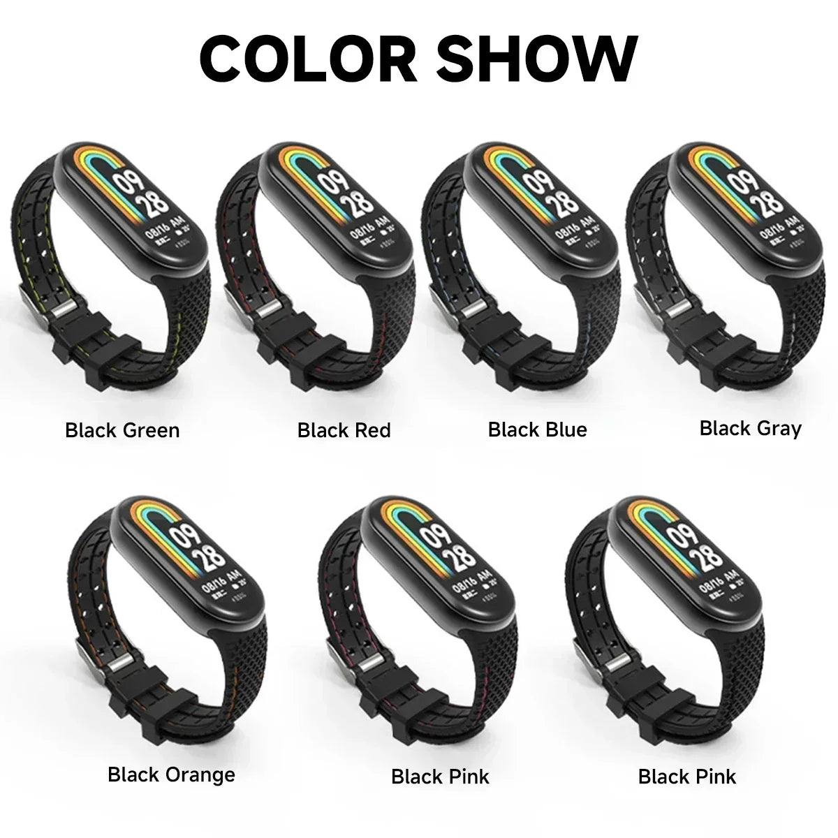 Silicone Replacement Strap for Xiaomi Mi Band 8 & 9 Smartwatch Strap Qme