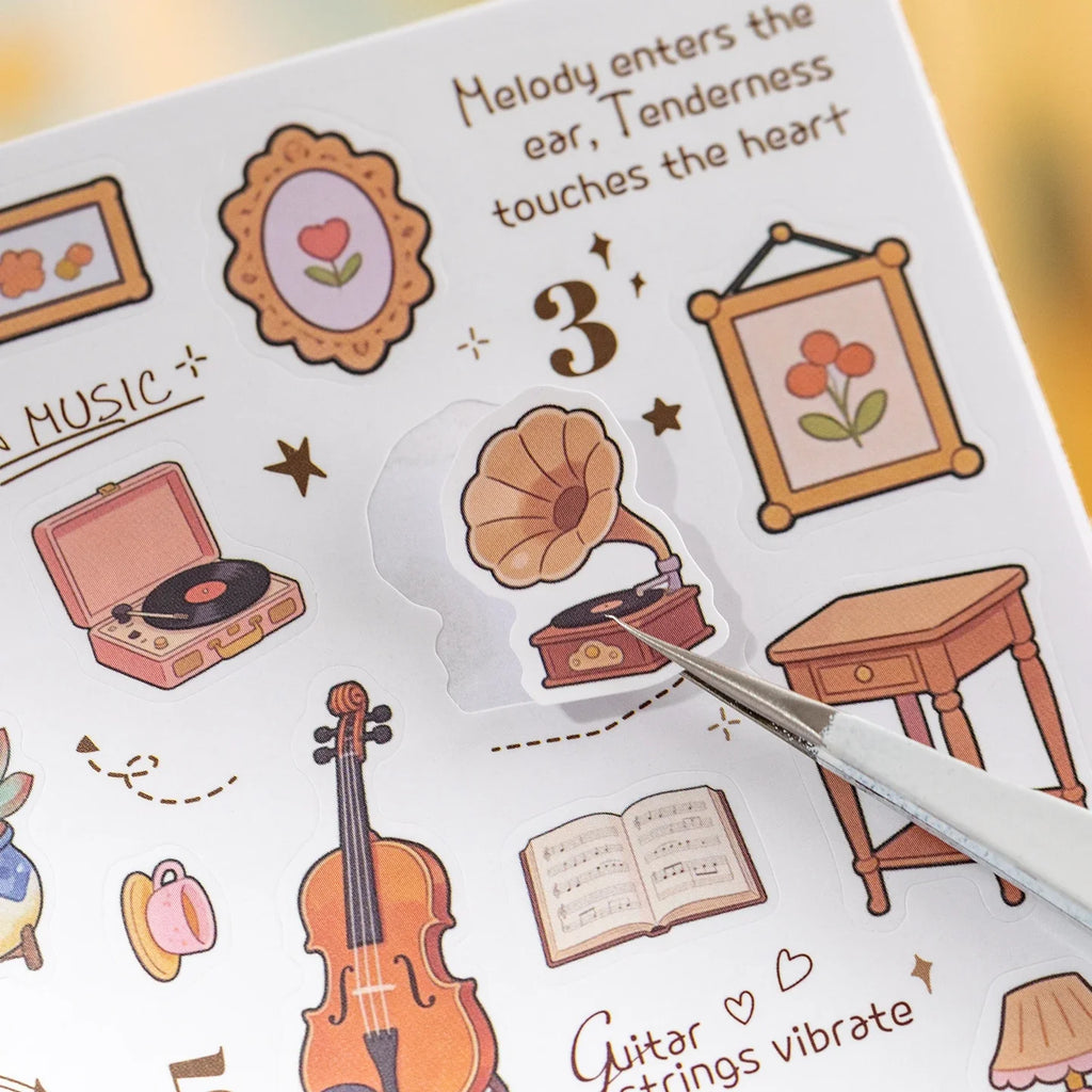 Cartoon Die Cut Sticker Book – Journal & Planner Decoration Die Cut Sticker Book Qme