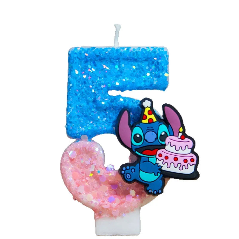 Glittery Digital Number Birthday Cake Candles – 10 Colors Birthday Cake Candles Qme