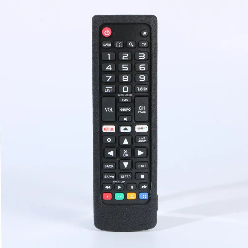 Silicone Cover for LG Remote AKB75675311 AKB75095308 – 7 Colors Remote Control Cover Qme black