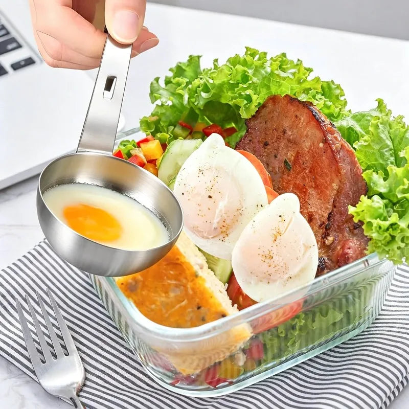 Stainless Steel Non-Stick Egg Poacher Bowl & Mold Egg Poacher Mold Qme