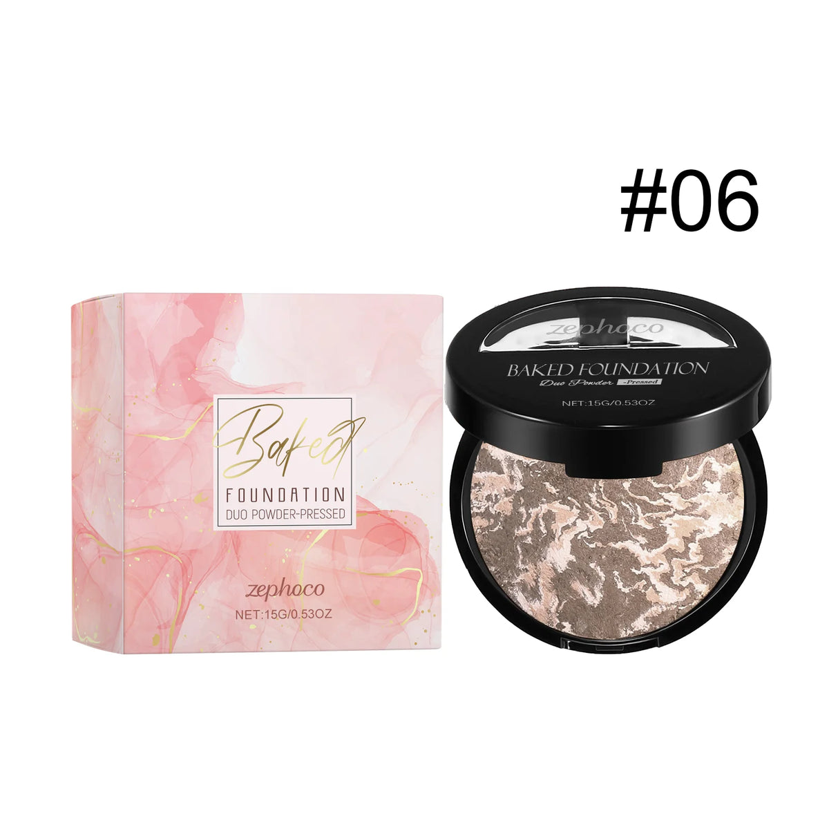 Zephoco Matte Powder Foundation – Oil Control Setting Powder Pressed Powder Foundation Qst F