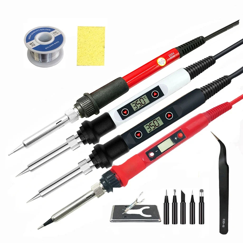 80W Digital Soldering Iron Station 110V/220V – Temp Control Soldering Station Qme