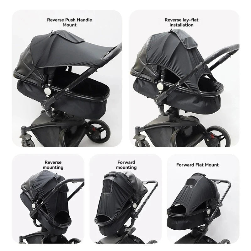 Universal Baby Stroller Sun Shade Canopy – UV Protection Cover Stroller Sun Shade Qst