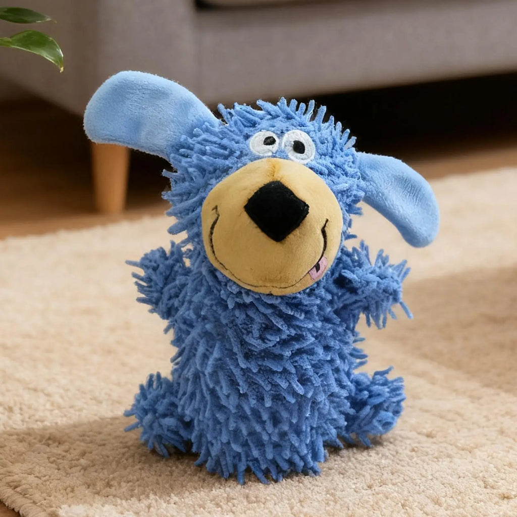 Squeaky Stuffed Dog Toy – Interactive Fleece Chew & Teeth Cleaner Dog Squeaky Toy Qme