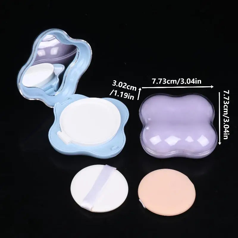 Refillable Air Cushion Foundation Box with Mirror & Puff Makeup Compact Case Qst