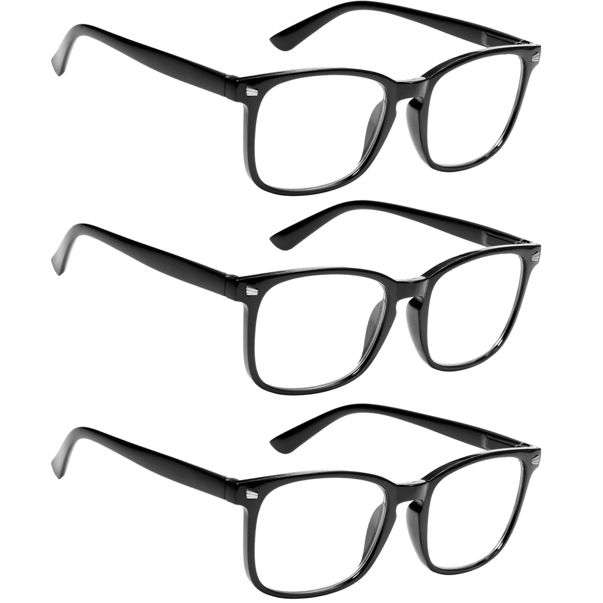 VOPHA 3-Pack Auto-Focus Reading Glasses – Blue Light Blocking Reading Glasses Qst 3pcs-Black