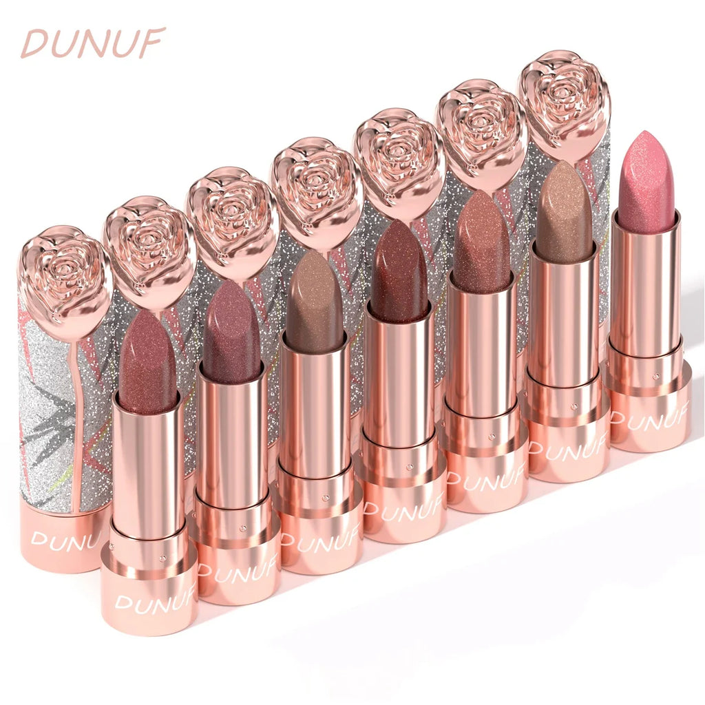 Rose Floral Diamond Lipstick – Metallic Pearlescent Shimmer Shimmer Lipstick Qme