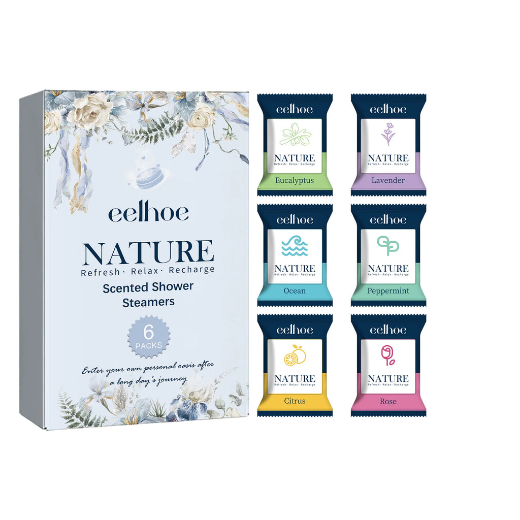 6-Pack Aromatherapy Shower Steamers – Spa Fizz Tablets Shower Steamers Qst 1 BOX